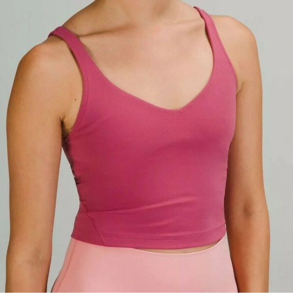 Lululemon Align Cropped Tank Top Pink Lychee women’s Size 8 workout yoga summer - Picture 1 of 5